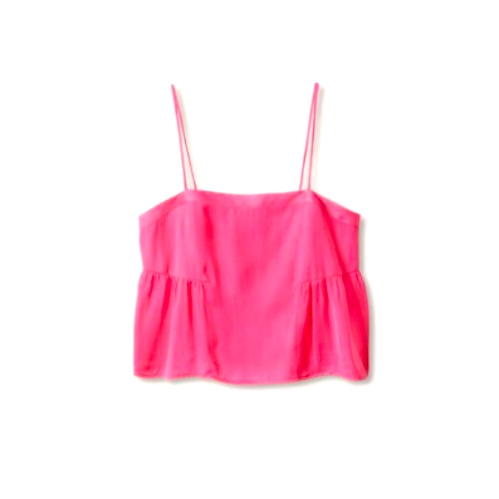 Mango Silky Spaghetti Strap Top, Size XS